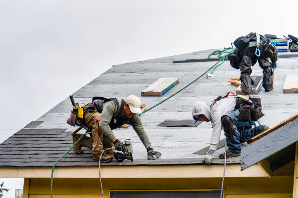 Professional Gutter Installation technician working in Poway, CA